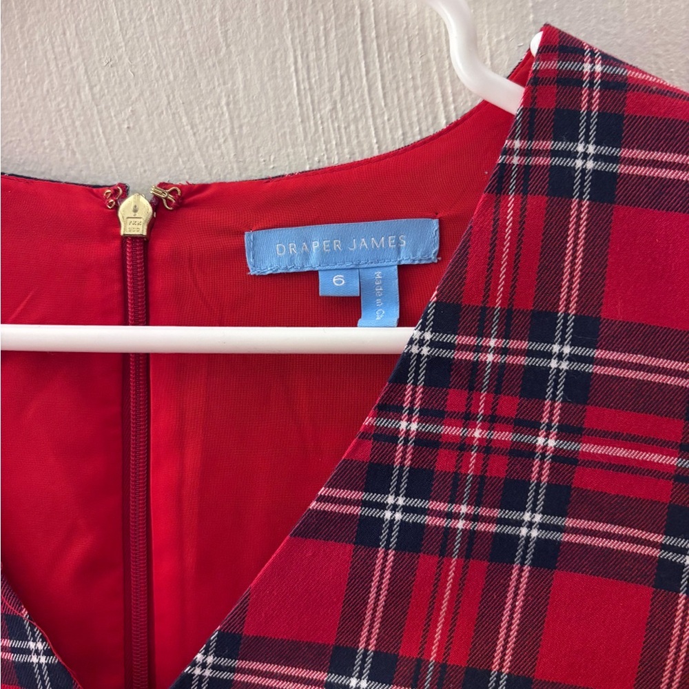 Draper James Red Plaid Mini Dress - Picture 3 of 5
